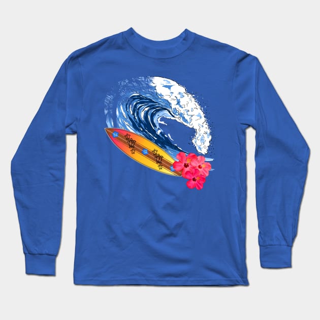 Surfboards Tropical Long Sleeve T-Shirt by macdonaldcreativestudios